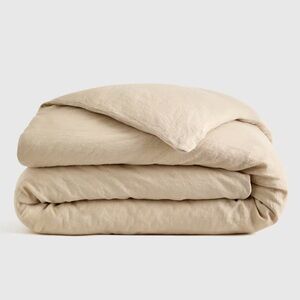 NWOT QUINCE European Linen Duvet Cover King/Cal King Oat 8141